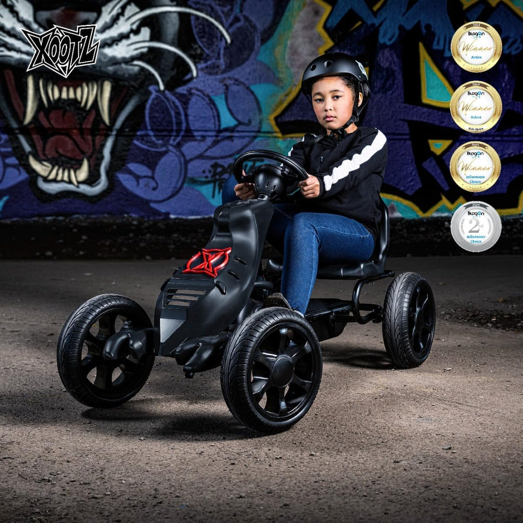 Xootz Pedal Go Kart – Venom & Viper Kids Ride-On Race Car with Gears, Handbrake & Adjustable Seat