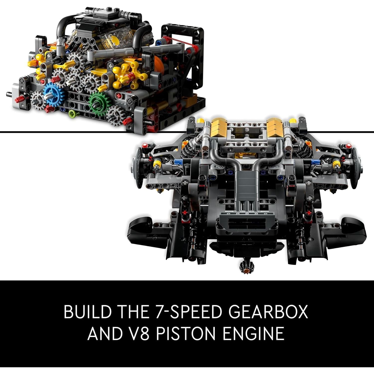 LEGO Technic McLaren P1 Hypercar Building Set (42172) – V8 Piston Engine, 7-Speed Gearbox, Collectible Scale Model for Adults