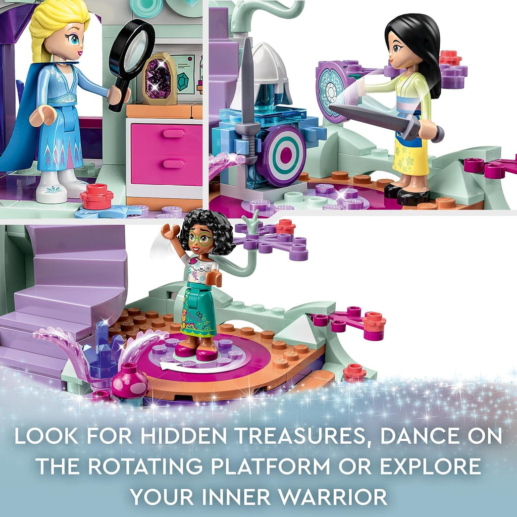 LEGO Disney The Enchanted Treehouse (Set 43215) – 13 Mini-Doll Figures Including Princess Jasmine, Elsa, Anna & Moana, 2-Level Buildable Toy, Gift for Kids 7+, Disney 100 Set